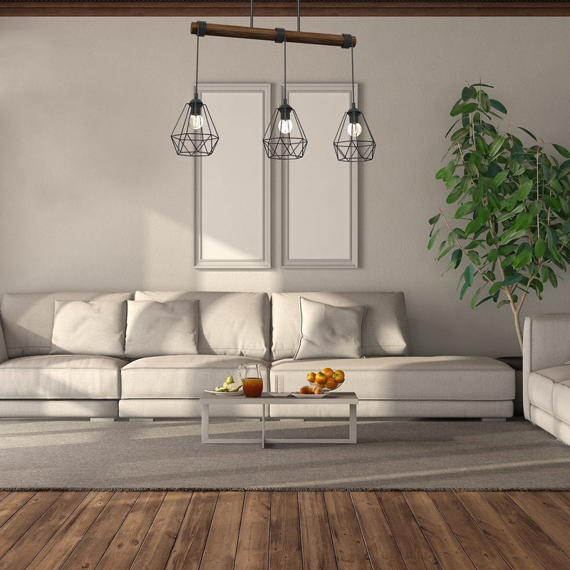 Milagro Acero 3L pendant lamp E27