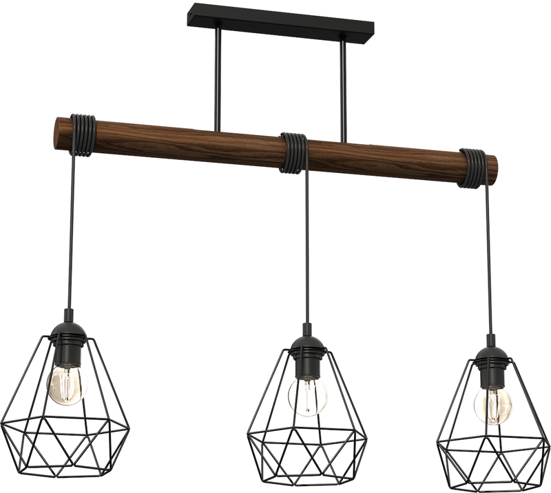 Milagro Acero 3L pendant lamp E27