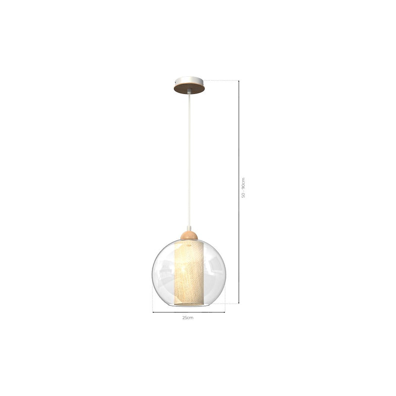 Milagro Tela 1L pendant lamp E27