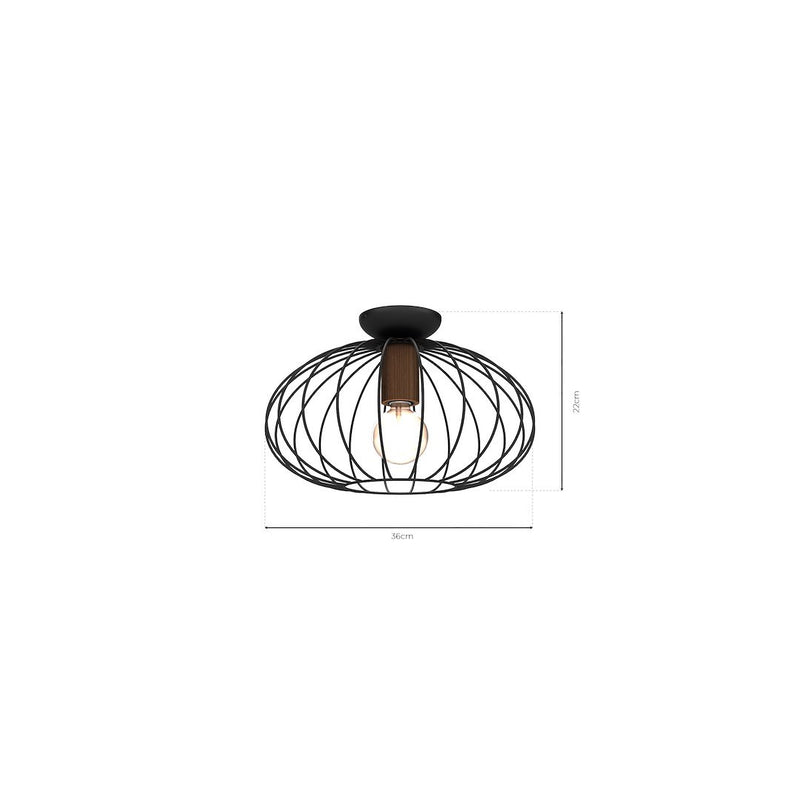 Milagro Meridano 1L ceiling lamp E27 H 22cm