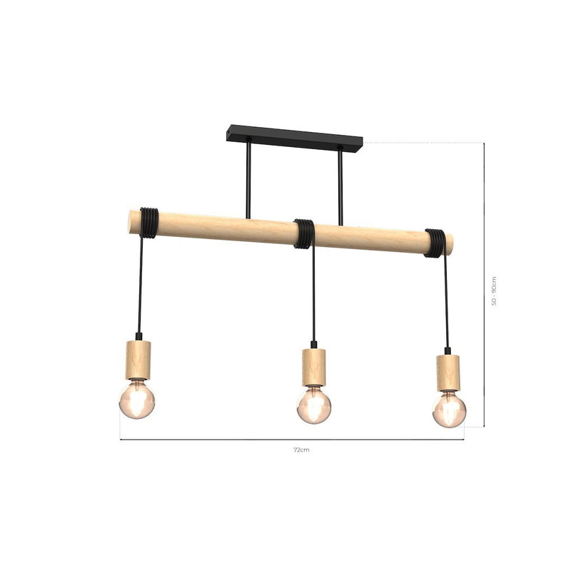 Milagro Viga 3L pendant lamp E27