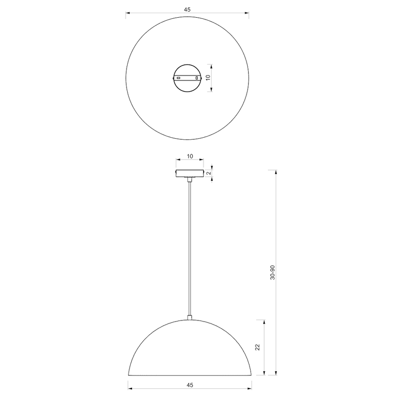 Milagro Beta 1L pendant lamp E27