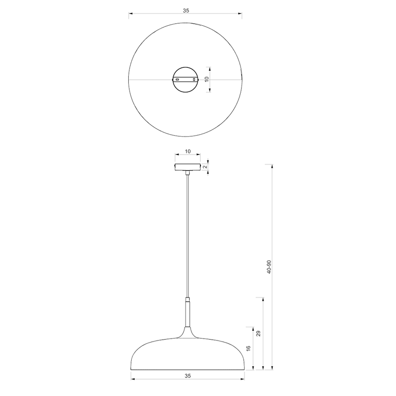 Milagro Lincoln 1L pendant lamp E27