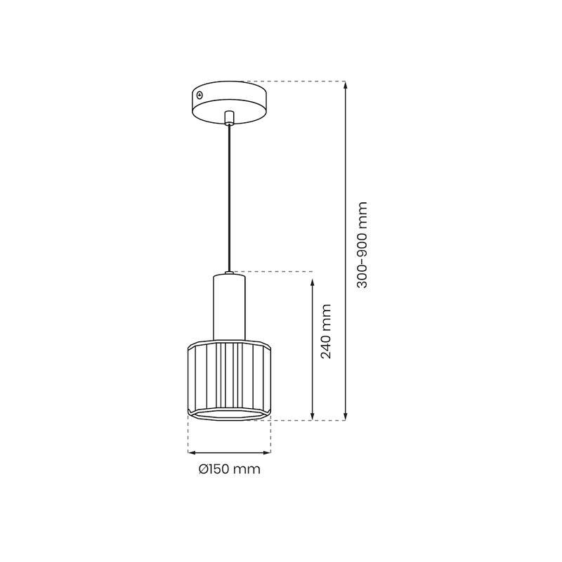 Milagro Cristal 1L pendant lamp E27