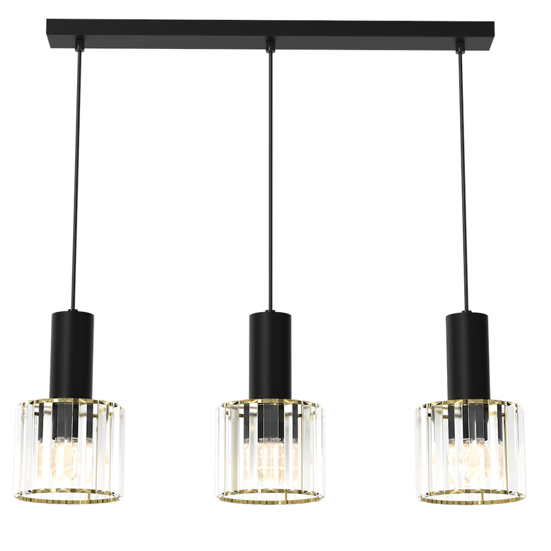 Milagro Cristal 3L pendant lamp E27
