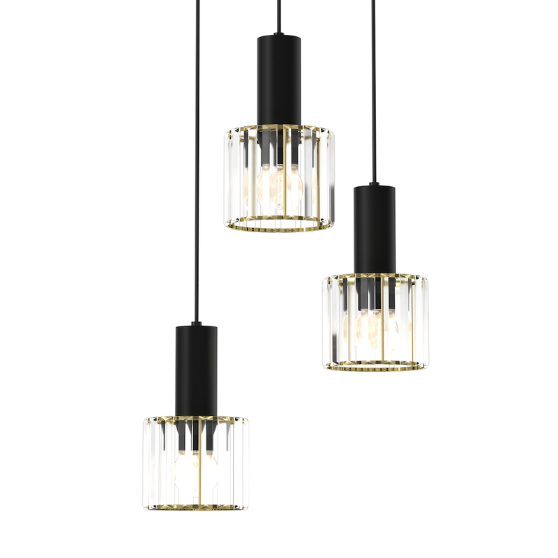 Milagro Cristal 3L pendant lamp E27