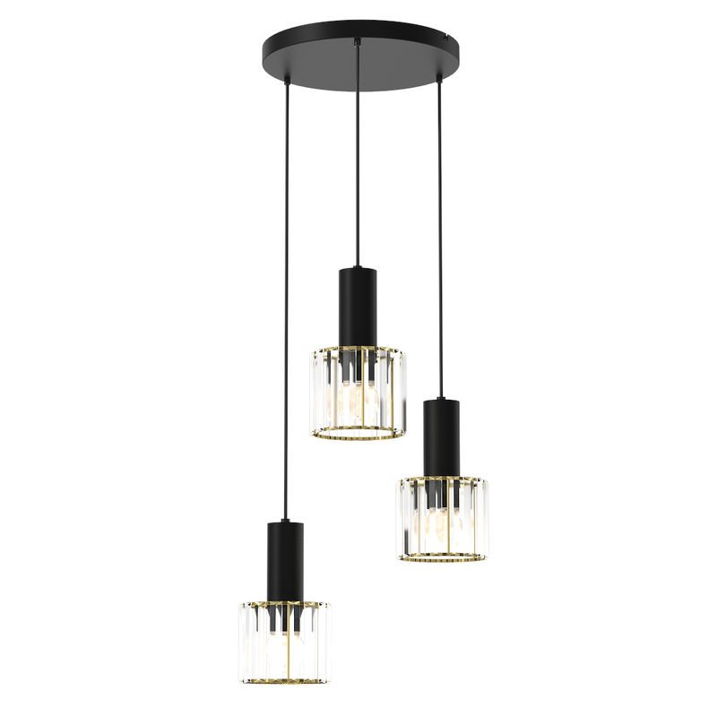 Milagro Cristal 3L pendant lamp E27