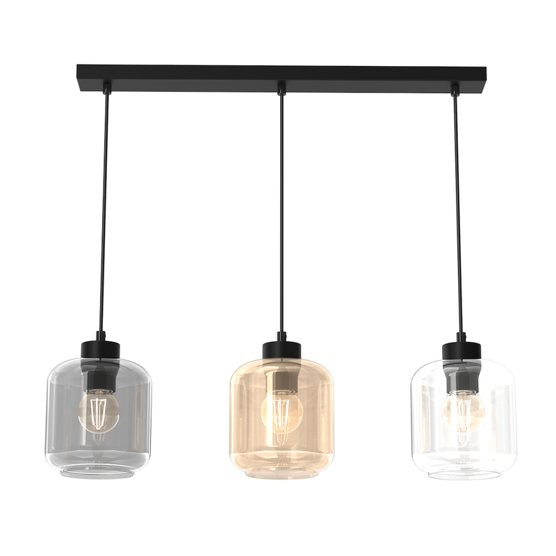 Milagro Sombra 3L pendant lamp E27