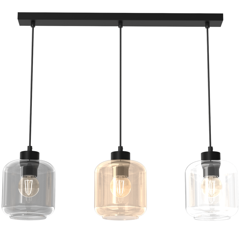Milagro Sombra 3L pendant lamp E27