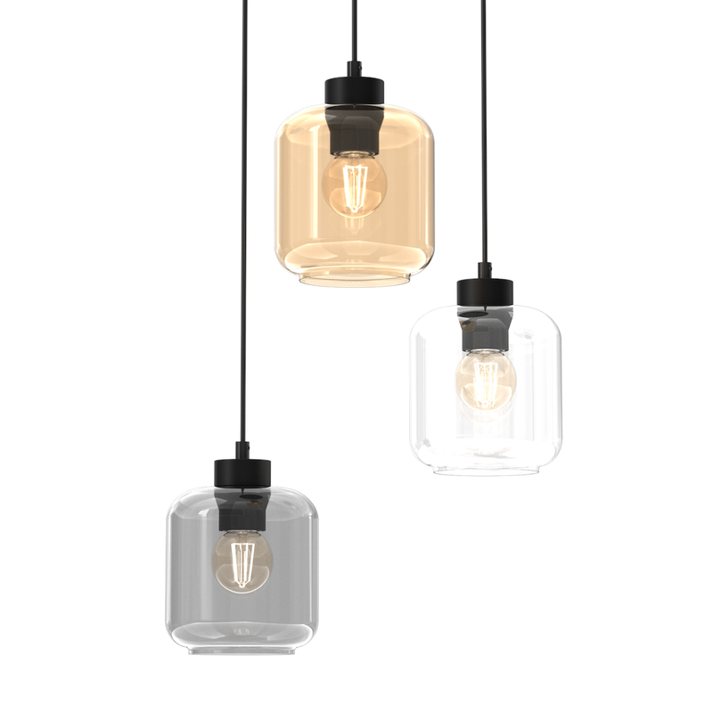 Milagro Sombra 3L pendant lamp E27