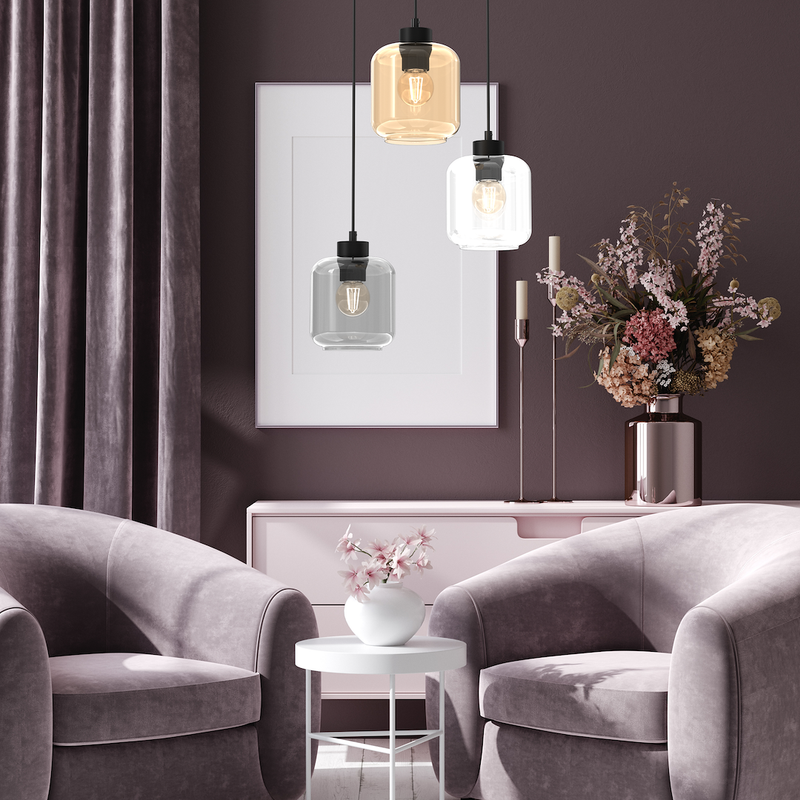 Milagro Sombra 3L pendant lamp E27