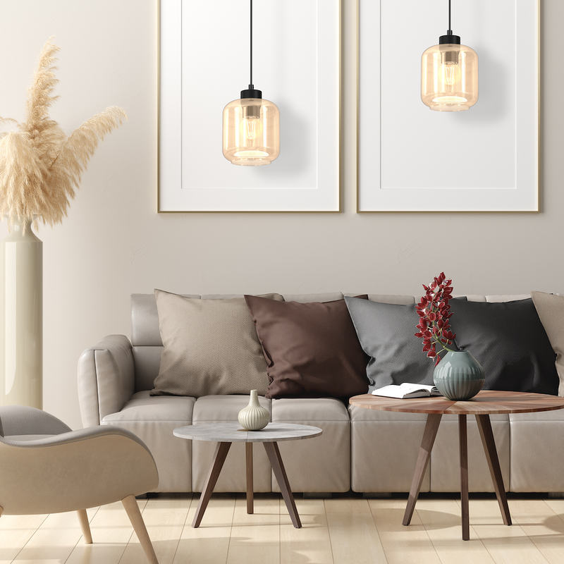 Milagro Sombra 1L pendant lamp E27