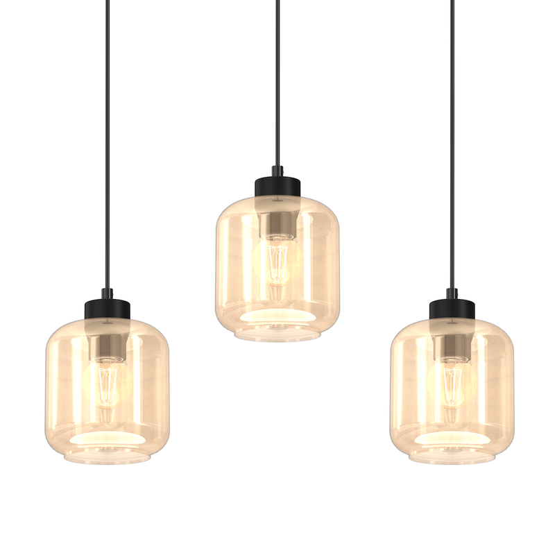 Milagro Sombra 3L pendant lamp E27