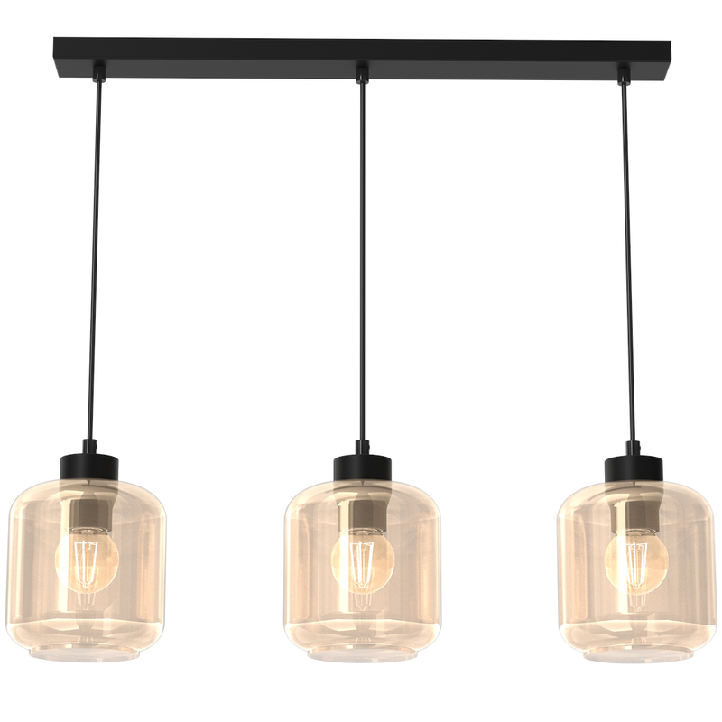 Milagro Sombra 3L pendant lamp E27