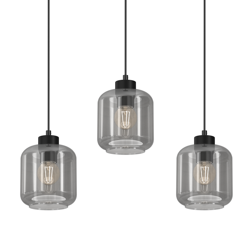 Milagro Sombra 3L pendant lamp E27