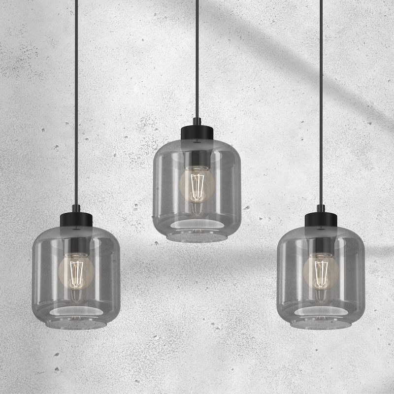 Milagro Sombra 3L pendant lamp E27