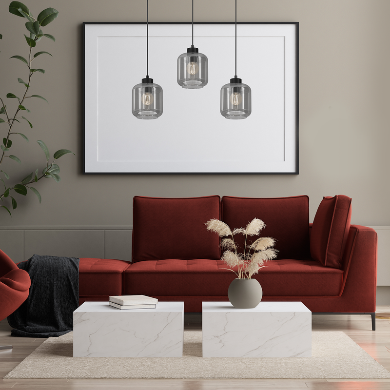 Milagro Sombra 3L pendant lamp E27