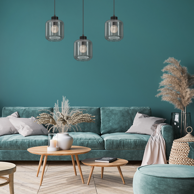 Milagro Sombra 3L pendant lamp E27