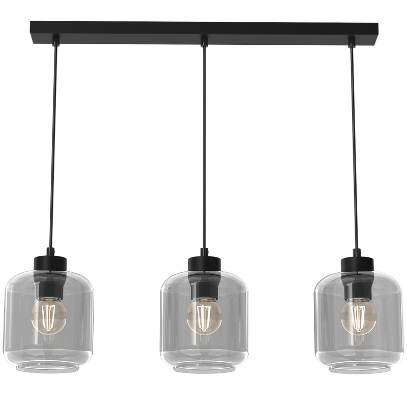 Milagro Sombra 3L pendant lamp E27
