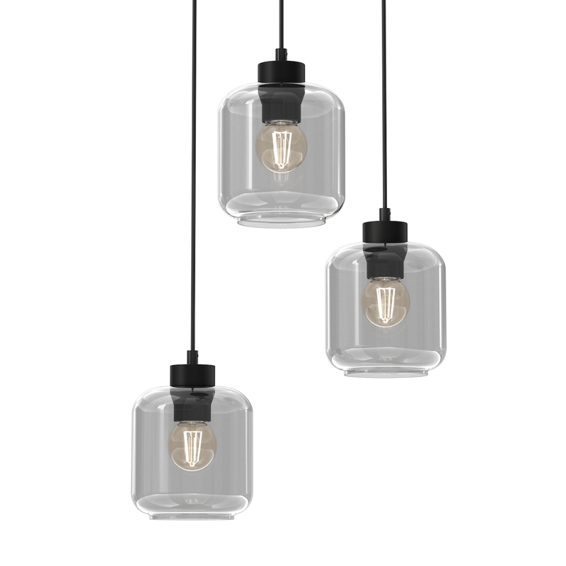 Milagro Sombra 3L pendant lamp E27