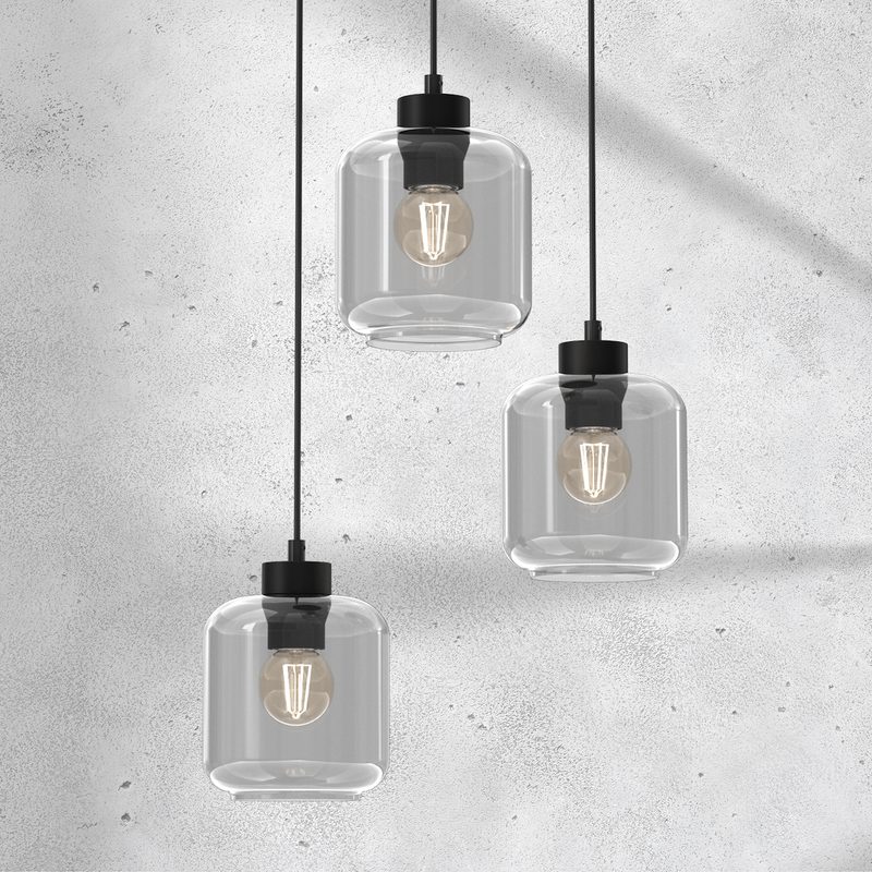 Milagro Sombra 3L pendant lamp E27