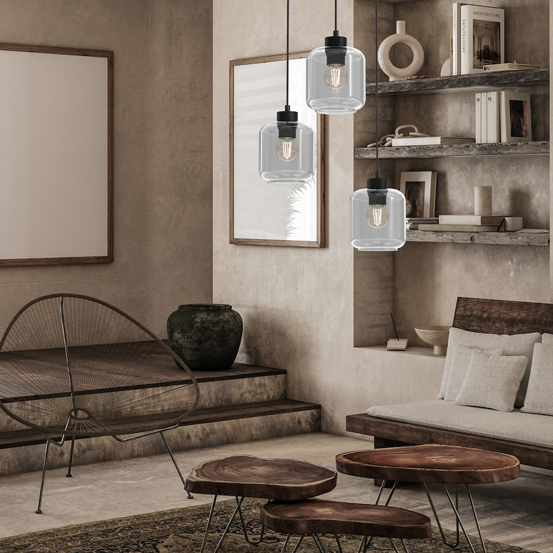 Milagro Sombra 3L pendant lamp E27