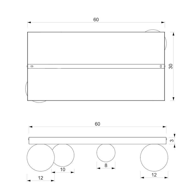 Milagro Bibione 4L ceiling lamp G9 H 15cm