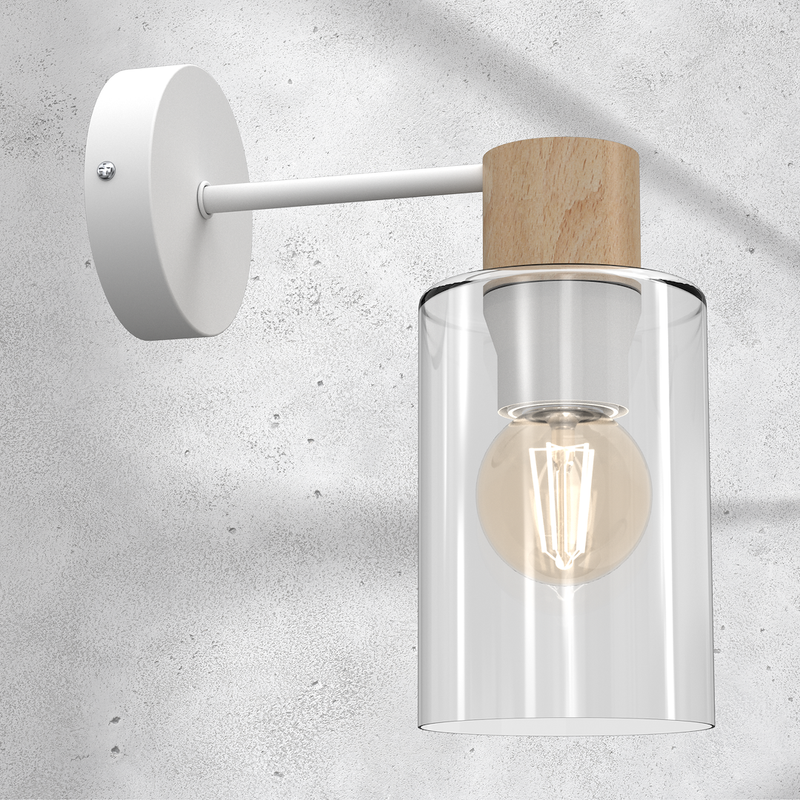 Milagro Madeira 1L wall sconce lamp E27 H 23cm