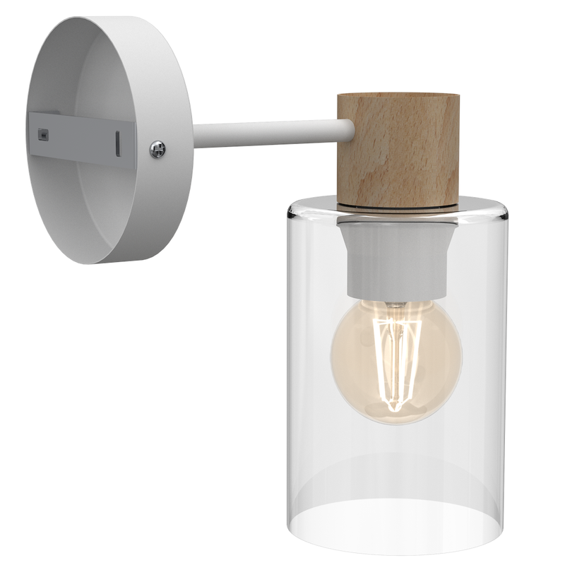 Milagro Madeira 1L wall sconce lamp E27 H 23cm