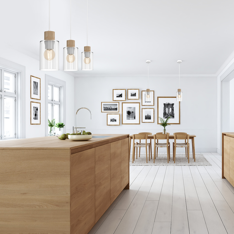 Milagro Madeira 3L pendant lamp E27