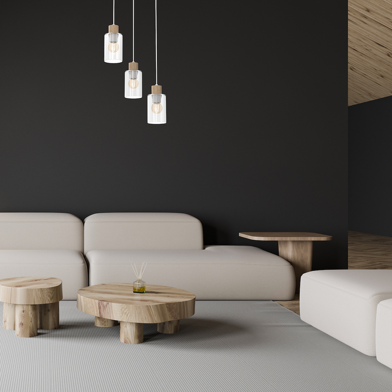 Milagro Madeira 3L pendant lamp E27