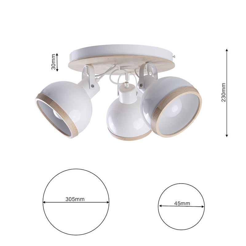 Milagro Oval ceiling lamp E27 H 23cm