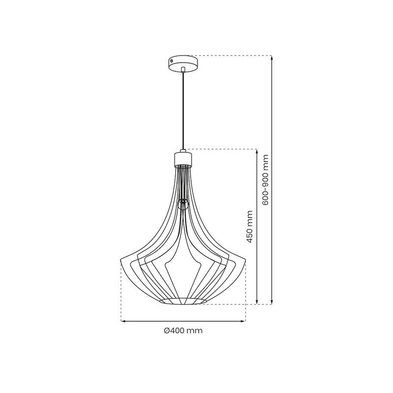 Milagro Cesta 1L pendant lamp E27