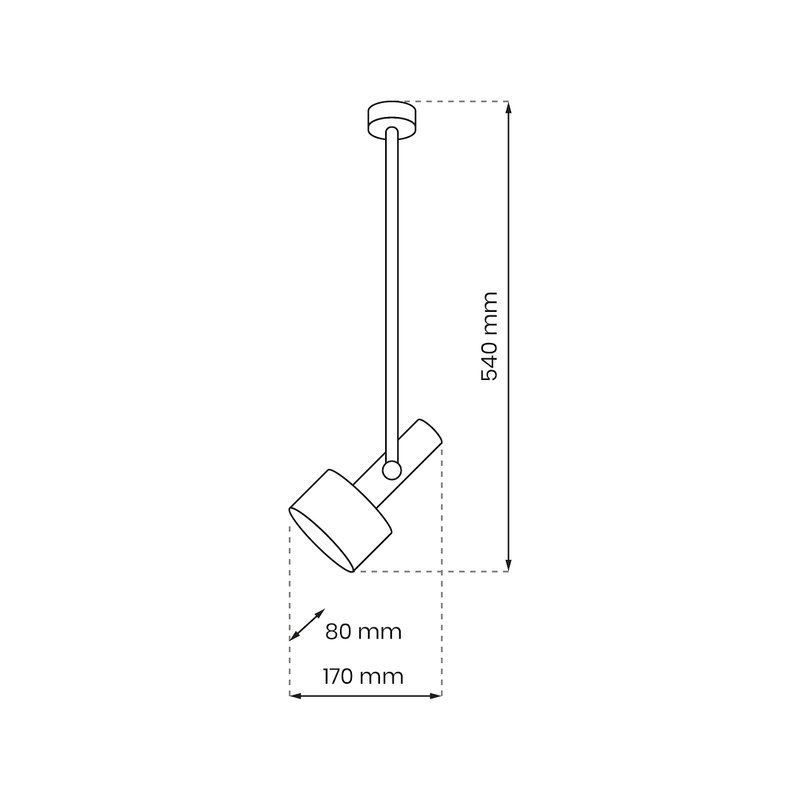 Milagro Linterna 1L ceiling lamp GX53 H 54cm