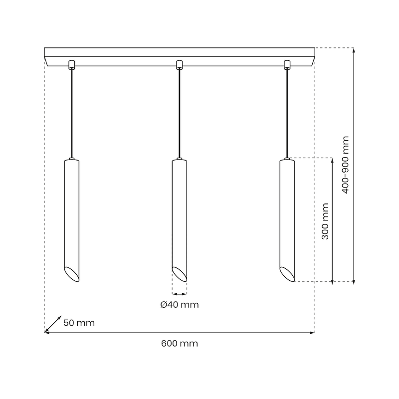 Milagro Corte 3L pendant lamp GU10