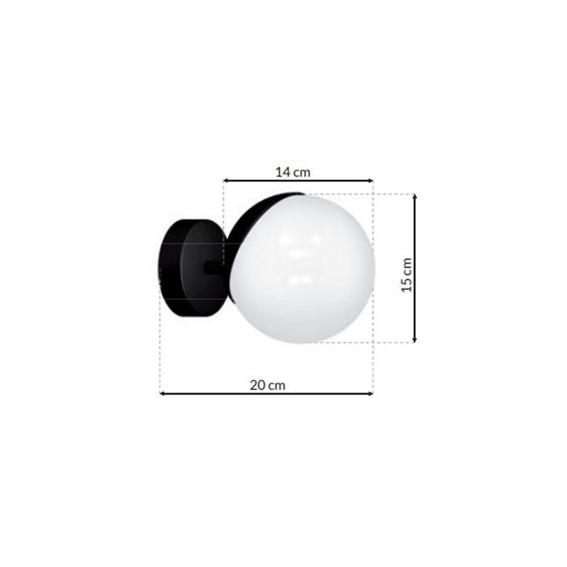 Milagro Sphere wall sconce lamp E14 H 15cm