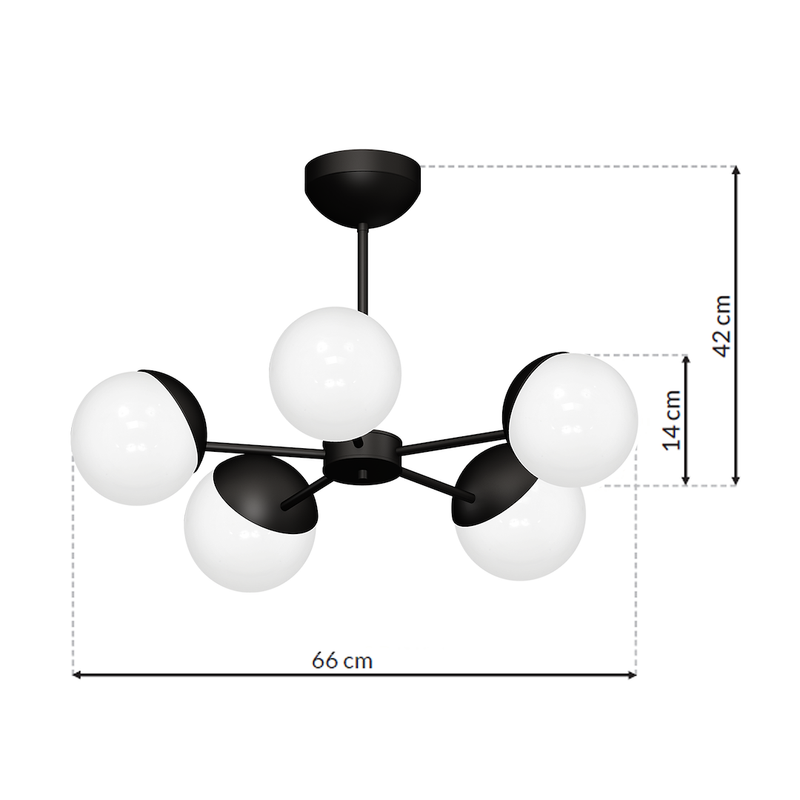 Milagro Sphere chandelier E14 H 42cm
