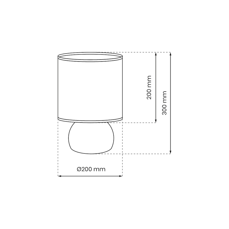Milagro Vicky 1L table lamp E27