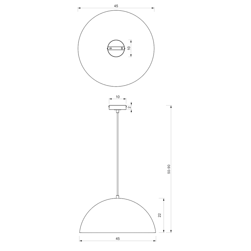 Milagro Beta 1L pendant lamp E27