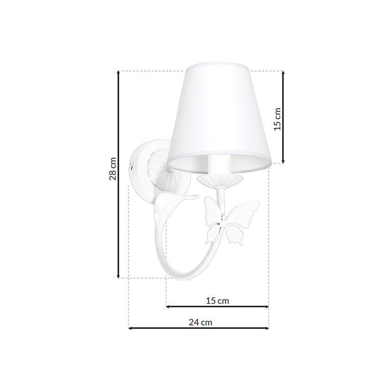 Milagro Alice wall sconce lamp E14 H 28cm