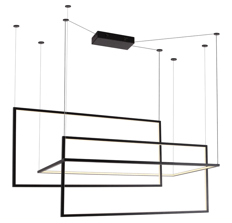 Maxlight Geometric 3L linear suspension lamp LED, L 145cm