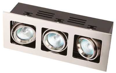 Maxlight Box 3L recessed spotlights GU5.3, brushed metal