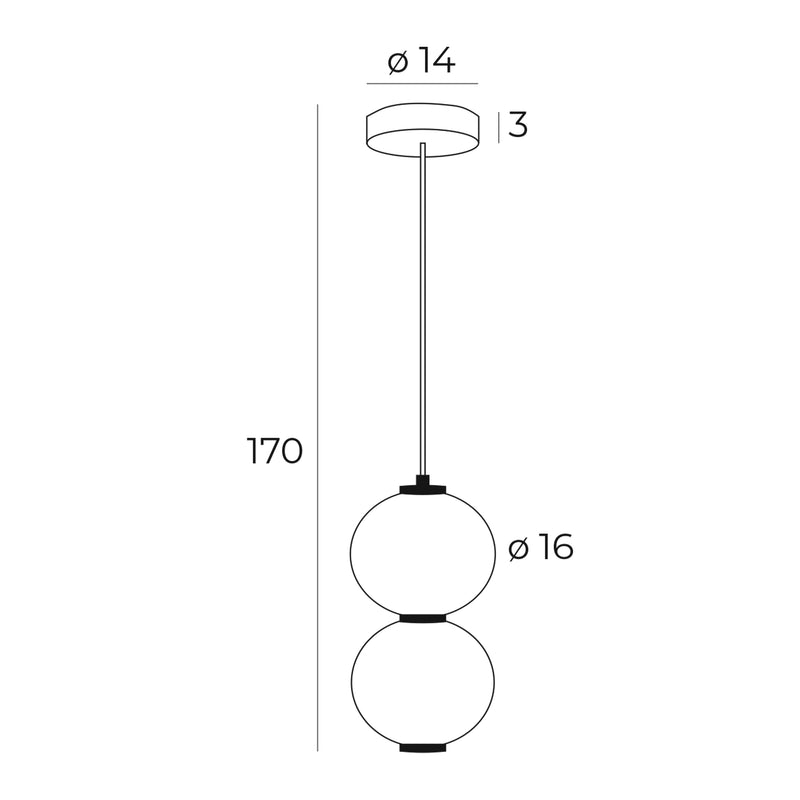 Maxlight Tama 1L pendant lamp LED white, D 16cm