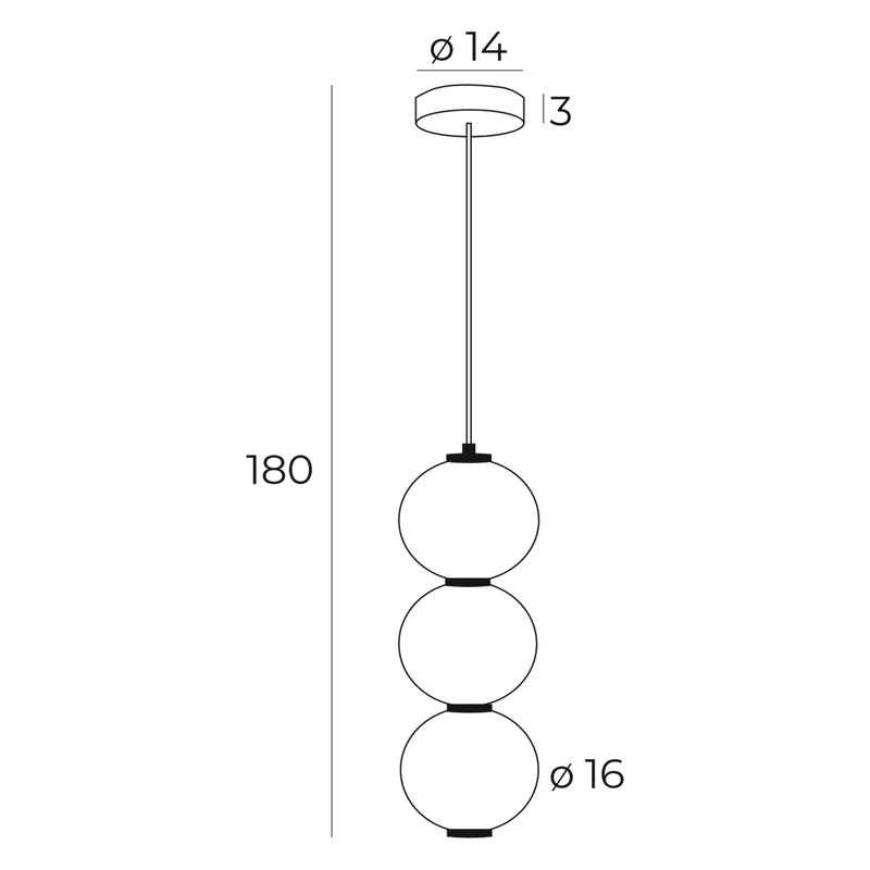 Maxlight Tama 1L pendant lamp LED 25W white, D 16cm