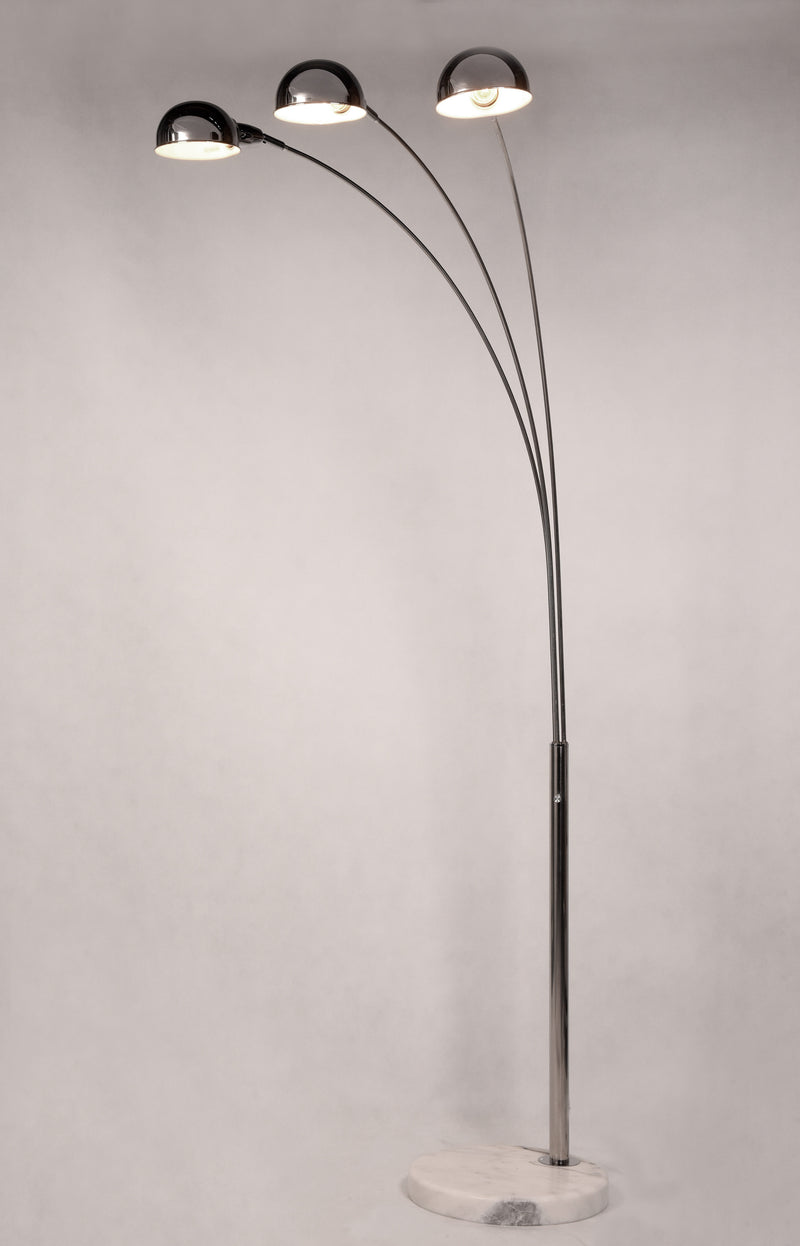 Lumina Deco Wallscot 3L floor lamp E27, H 190cm