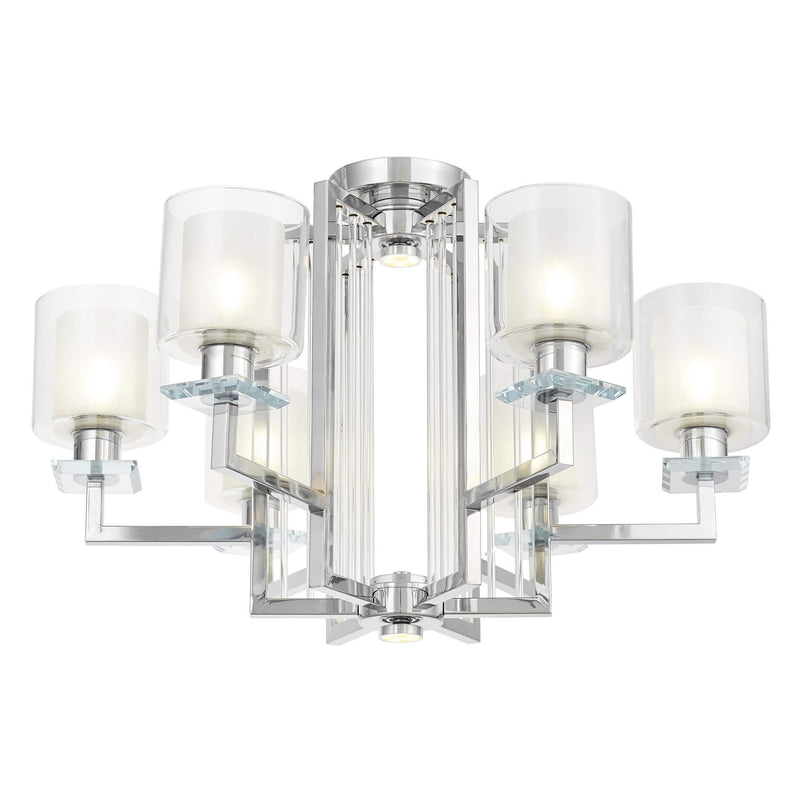 Lumina Deco Manhattan 6L chandelier E27, D 70cm