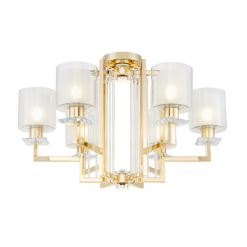 Lumina Deco Manhattan 6L chandelier E27, D 70cm