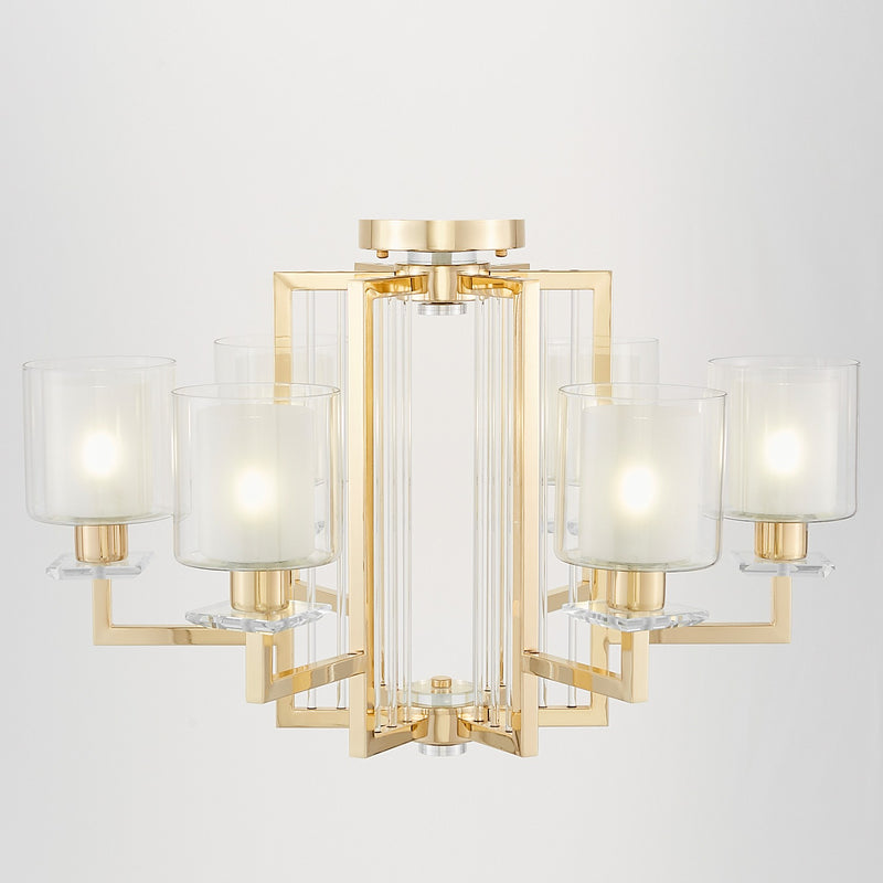 Lumina Deco Manhattan 6L chandelier E27, D 70cm