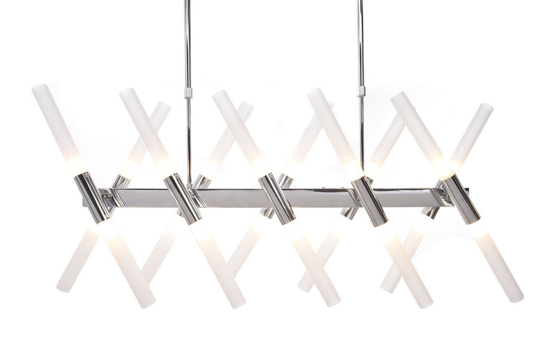 Lumina Deco Alford 24L linear suspension ceiling lamp G9, W 80cm