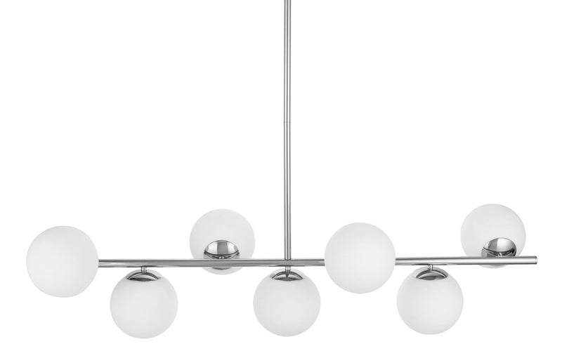 Lumina Deco Fredica 7L linear suspension ceiling lamp E27, D 15cm